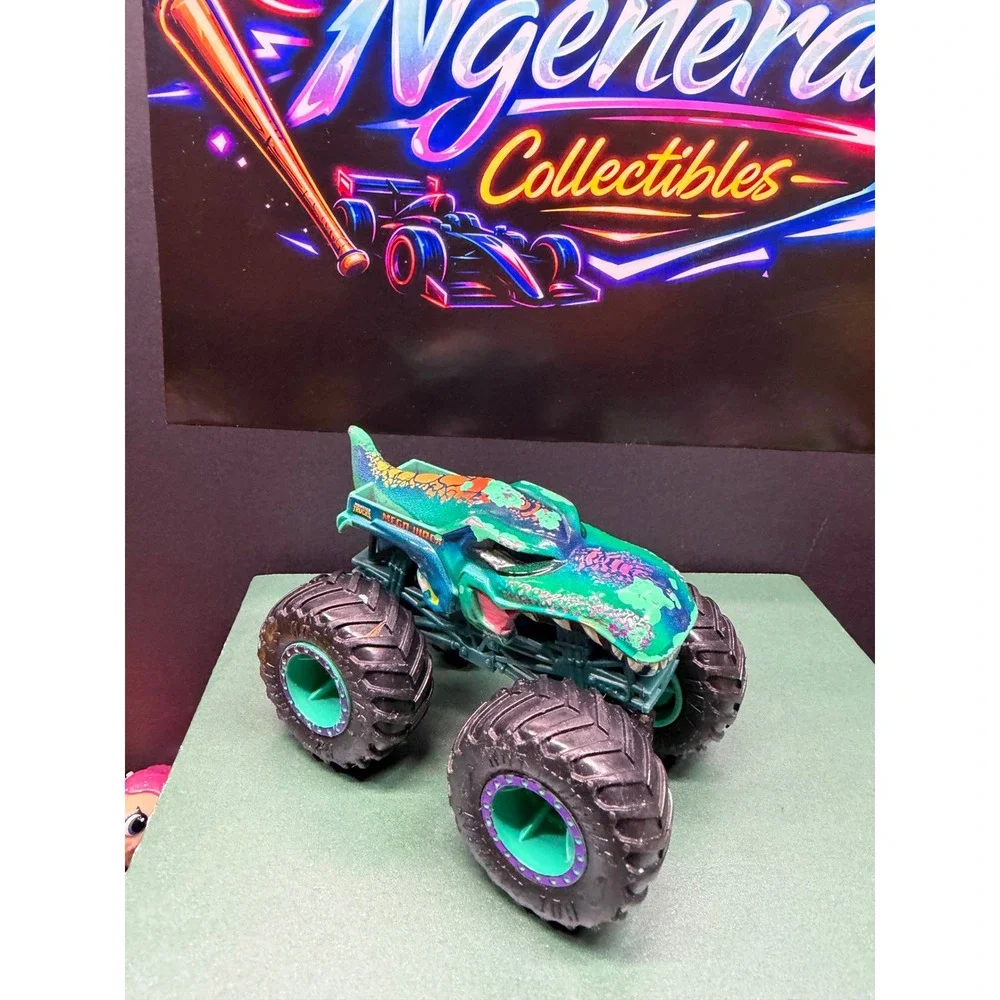Hot Wheels Monster Truck Mega-Wrex Teal Green Dinosaur Diecast 1:64 Scale